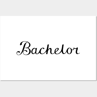 Bachelor Type Design - Black Posters and Art